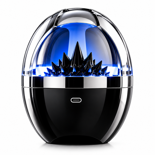 Magnetic Fluid Bluetooth Speaker,Ferrofluid Display Lamp with 4 Light Modes,Multi-Function Touch Button and 8 Hours Battery Life